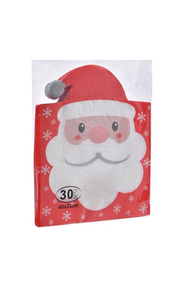 OEM Red Christmas Table Napkins Santa Claus 40x33cm - 30pcs