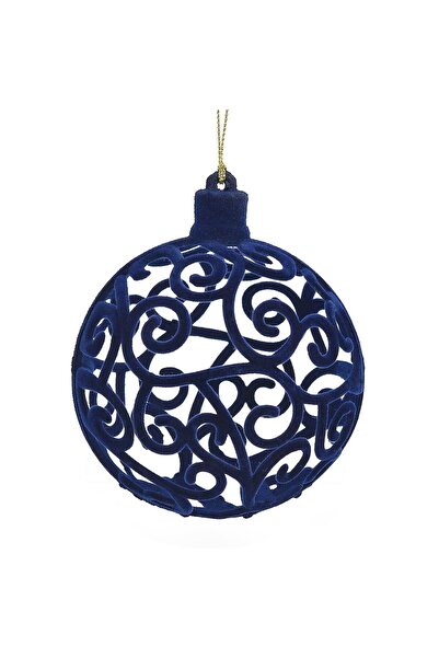 OEM Ornament Brad de Craciun Glob Albastru cu Model Ø10cm