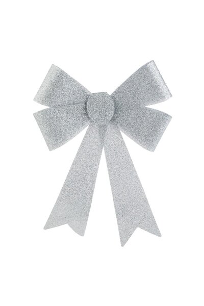 OEM Funda Decorativa de Craciun Argintie cu Glitter 32cm