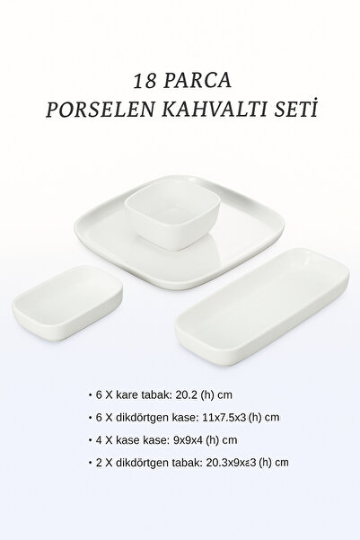 FODİS MUTFAK 18 PARÇA KAHVALTILIK PORSELEN