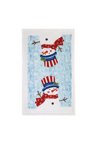 OEM White Cotton Kitchen Towel Ciel Snowman 60x35cm