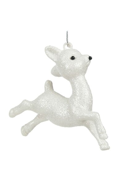 OEM Ornament de Craciun Brad Cerb Alb Irizat 11cm
