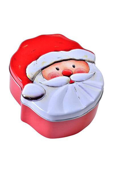 OEM Μεταλλικό Χριστουγεννιάτικο Κουτί σε Σχήμα Άγιου Βασίλη 14.7x17.7x6.5εκ.