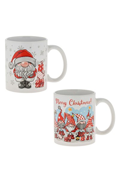 OEM Set of Christmas Ceramic Mugs Gnome Figures Model 330cm - 2pcs