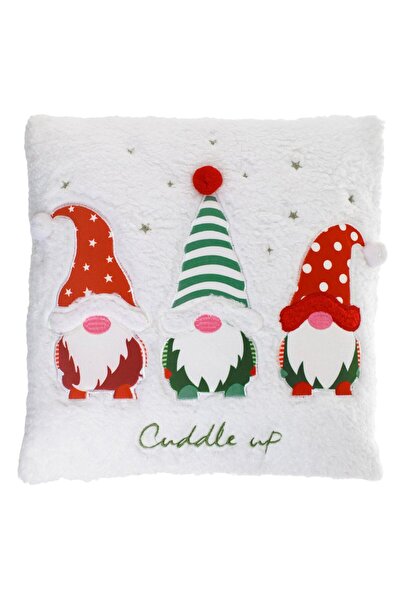 OEM White Sherpa Christmas Decorative Pillow Gnome Figurine for Sofa 40x40cm