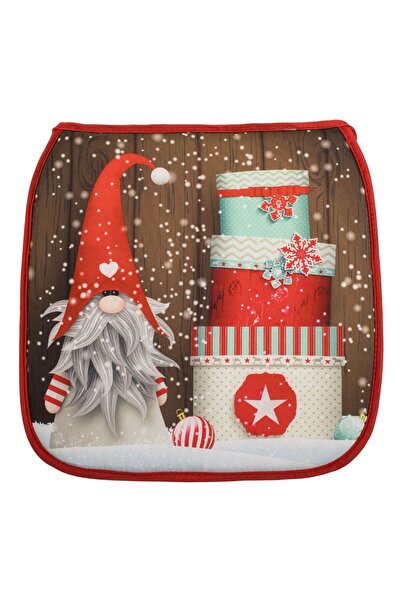 OEM Χριστουγεννιάτικο Διακοσμητικό Μαξιλάρι Καρέκλας με Φιγούρα Νάνου 36x36x2εκ.