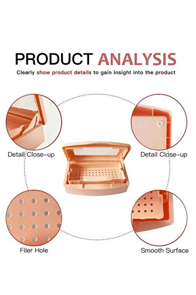 Generic Nail Tool Sterilizer Box Plastic Sterilizing Tray Disinfectant Box for Nail Tools