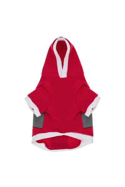 OEM Santa Claus Hoodie with Pompom for Pets