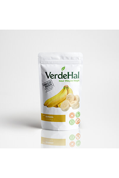 VerdeHal موز مجفف بالتجميد 30 جرام |   وجبة خفيفة طبيعية، خالية من المواد الم...