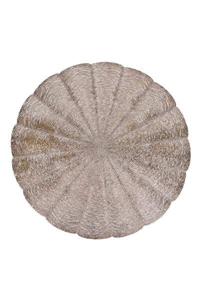 OEM PVC Stand Round Christmas Plate Gold Fan Model 38cm