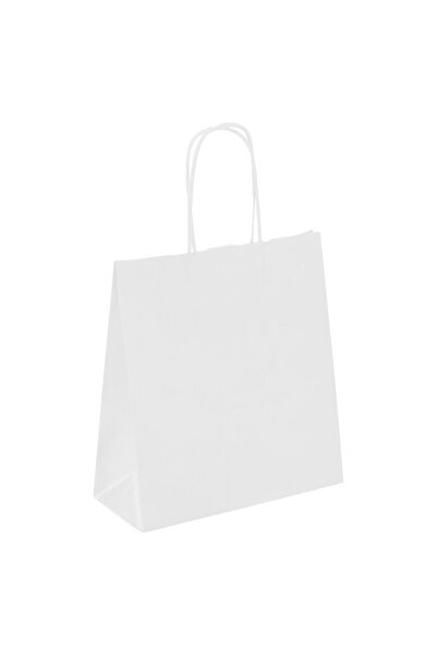 OEM Sacosa Cadou Kraft Alba 26x11x35cm