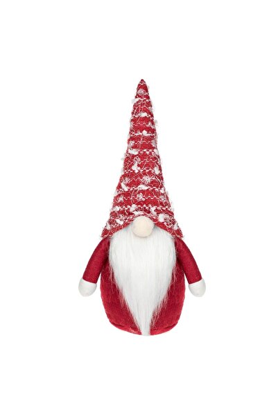 OEM Christmas Gnome Decorative Figurine Gray White Red Knitted Hat 28cm