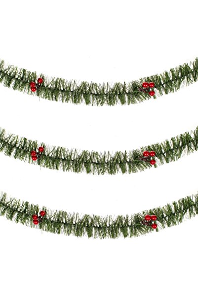 OEM Beteala de Craciun Verde cu Pomusoare Tinsel 3m x 7cm