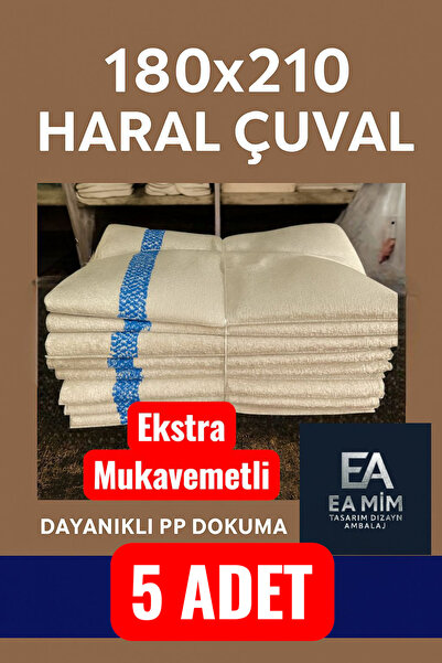 EA MİM TASARIM DİZAYN AMBALAJ 180x210 Haral Çuval – Dayanıklı PP Dokuma, 5’li...