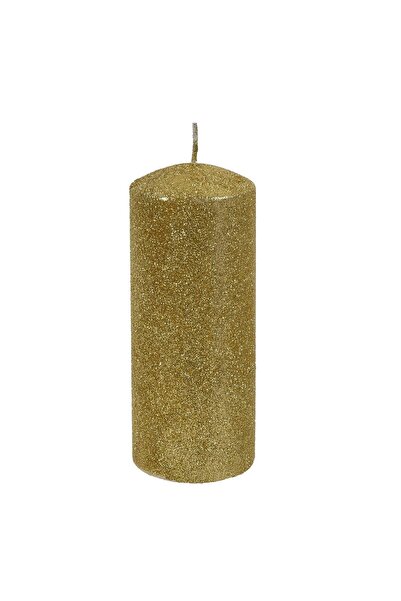 OEM Christmas Candle with Gold Glitter Ø6x15cm