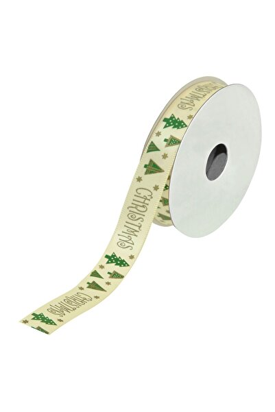 OEM Decorative Christmas Tree Ribbon Ecru Fir 5m x 15mm