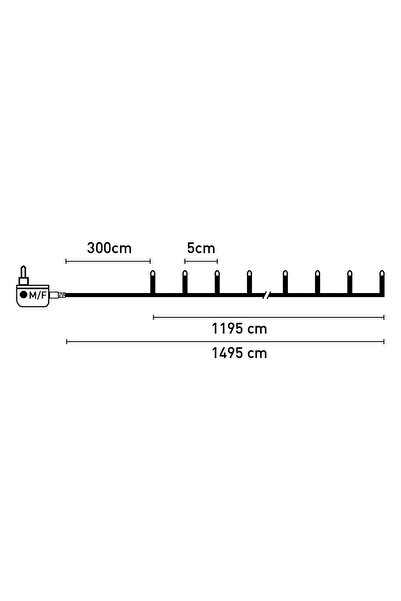 OEM Lighting Installation with 240 LED Bulbs with Program 14.95m - Cool White