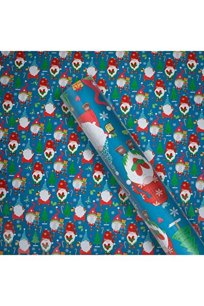 OEM Χριστουγεννιάτικο Χαρτί Περιτυλίγματος Ρολό Μπλε Νάνος 300x70εκ.