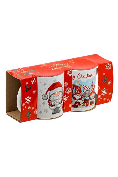 OEM Set of Christmas Ceramic Mugs Gnome Figures Model 330cm - 2pcs