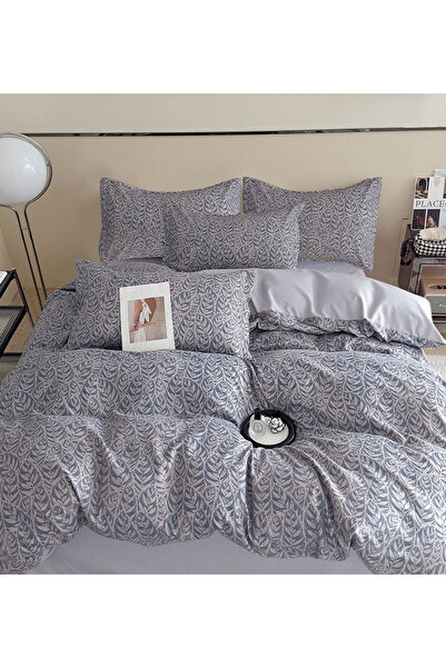 Pucioasa Lenjerie de pat dublu, design reversibil, set de 6 piese de la Finet gros (cod SR-571)