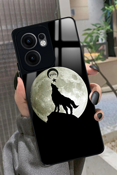 OPPO Reno 13F Uyumlu Bozkurt Tasarımlı Glossy Premium Kılıf