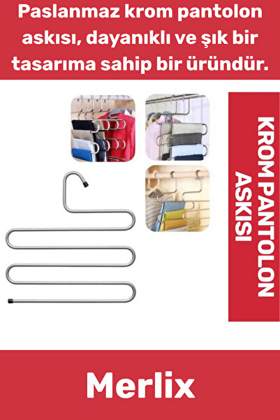 Merlix Premium Οργανωτής Παντελονιών Μακράς Διάρκειας, Εξοικονόμησης Χώρου, Χ...
