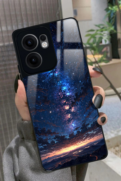 Snacase Oppo Reno 13F Uyumlu Soyut Sanat Tasarımlı Glossy Premium Kılıf