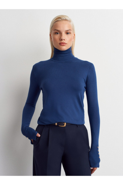 VETTA الياقة المدورة كم قطرة سترة