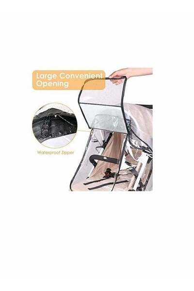 Generic Stroller Weather Shield Universal with Rain Cover (Transparent)