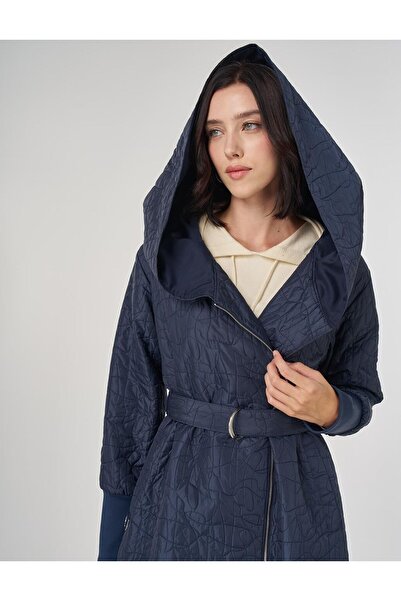 Kayra Kabartma Desen Kapüşonlu Giy Çık