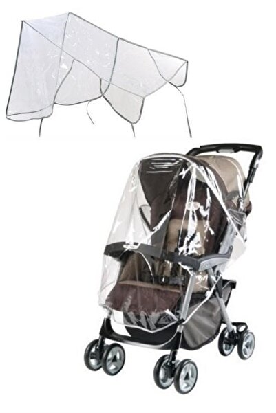 Skygo BUFFER® Bebek Arabası Puset Şeffaf Yağmurluk Rüzgar Engelleyici Muşamba