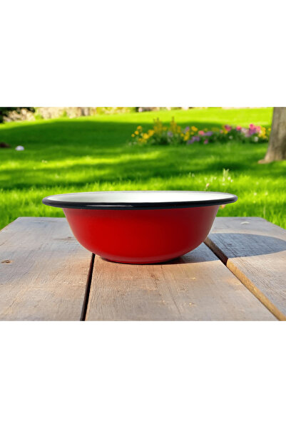 Emailul Medias Traditional red enamel bowl, 22cm