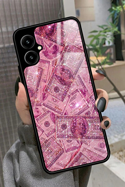 omix X5 Uyumlu Pembe Para Tasarımlı Glossy Premium Kılıf