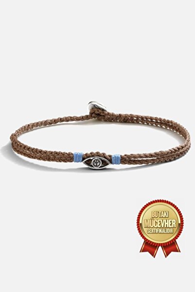 MEKS JEWELS Gümüş Göz Temalı Erkek Bilekliği