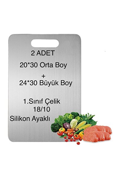 Olca Paslanmaz Çelik Kesim Panosu 2 Li Set