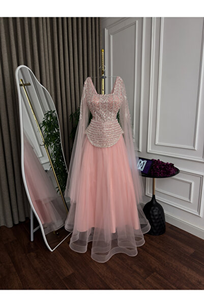 Diva style فستان سهره تل كلوش كلفه تطريز