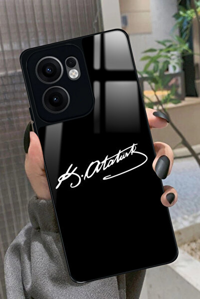 OPPO Reno 13F Uyumlu Atatürk Tasarımlı Glossy Premium Kılıf