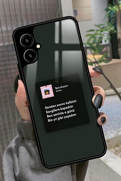 omix X5 Uyumlu Nilüfer Şarkı Sözü Tasarımlı Glossy Premium Kılıf