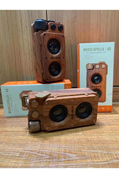 TGS مكبر صوت A8 خشبي محمول خارجي بتصميم كلاسيكي يعمل بالبلوتوث