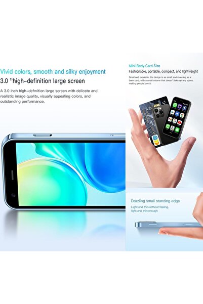 Generic XS15 4G Mini Smartphone - 3.0" HD Display, Android 8.1, 2GB RAM, 16GB ROM, Dual SIM (Purple)