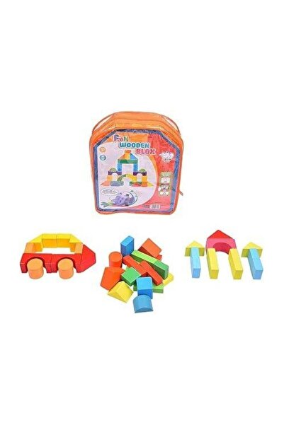 OEM Wooden block set in backpack, educational construction game