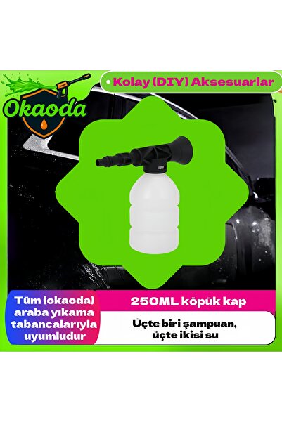 okaoda Akülü Araç Yıkama Tabancası Aksesuarları-köpük Şişe Nozul Seti 250ML markasını arayın.