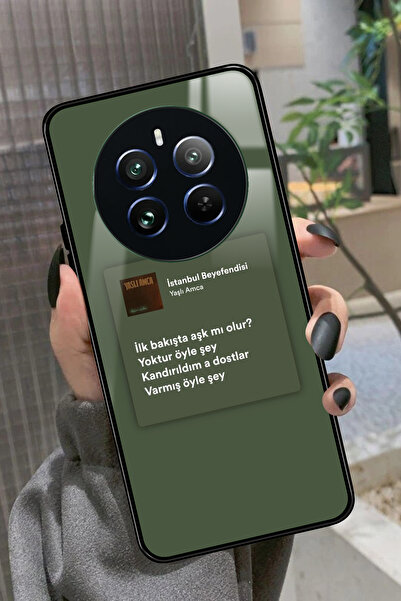 realme 12 Uyumlu Şarkı Sözü Tasarımlı Glossy Premium Kılıf