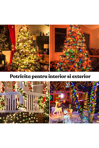 GARDEON 2-in-1 Linear Christmas Lights, 40m, 200 LEDs, Warm White & Multicolor, 11 Modes, IP44