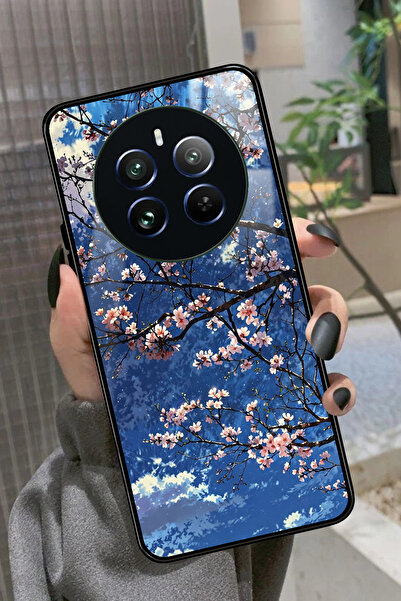 realme 12 Uyumlu Van Gogh Mavi Ağaç Tablo Tasarımlı Glossy Premium Kılıf