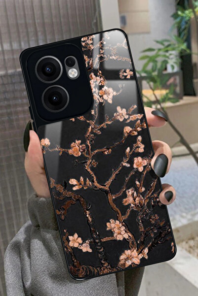 OPPO Reno 13F Uyumlu Van Gogh Siyah Ağaç Tablo Tasarımlı Glossy Premium Kılıf