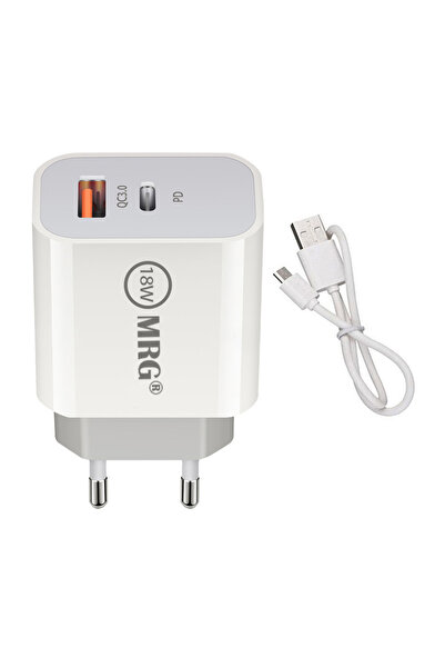 MRG MJX610 Network Charger, 18 W, USB PD TypeC, MicroUSB Cable included