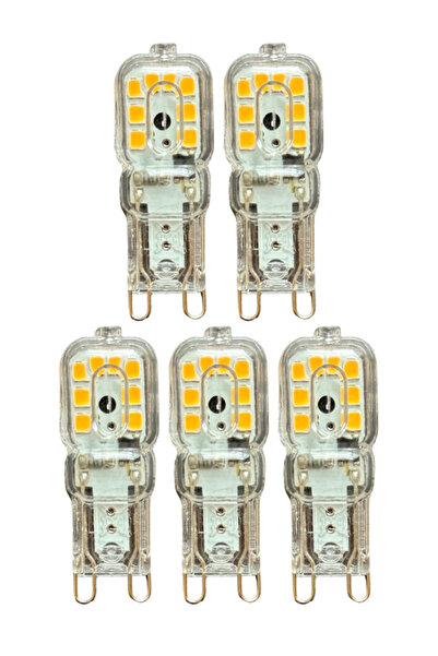 Avarson (5 Adet) Osaka 3W Sarı Işık (3000K) Dim Edilebilir G9 Duylu Led Kapsü...
