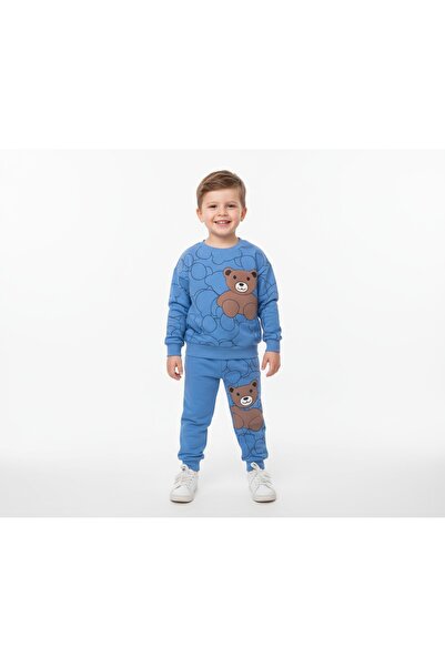 gigigiyim Embossed Bear Printed Boy's Two String Suit