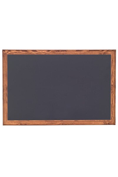 tuvalcim 20x40 Cm Ince Ahşap Çerçeveli Kara Tahta - Siyah